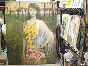 ご自身でも絵画を描かれる前田先生は、今は個展を開かれるための作品制作もされている。
